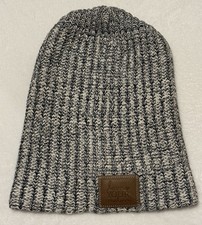 Love Your Melon Black and Gray Beanie 100% Cotton Made in USA