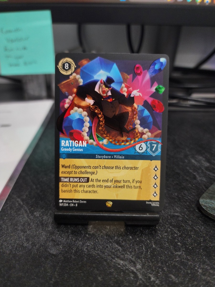 Lorcana Ratigan - Greedy Genius 167/204 Reign of Jafar Cold