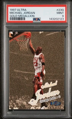 1997 FLEER ULTRA GOLD MEDALLION #23G MICHAEL JORDAN PSA 9