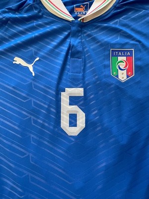 PUMA イタリア ユニフォーム 12/13 Puma Italy Home Jersey 2012/13 De Rossi #6 XL - Blue/White | eBay