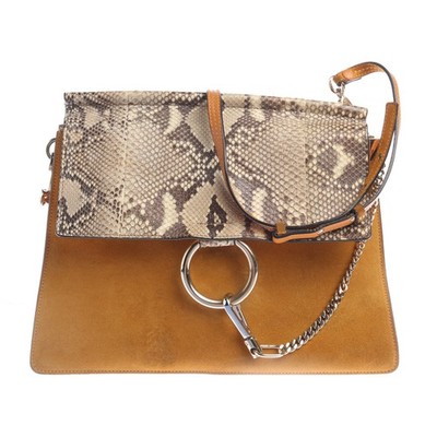 Schultertasche Chloé Orange Weiß