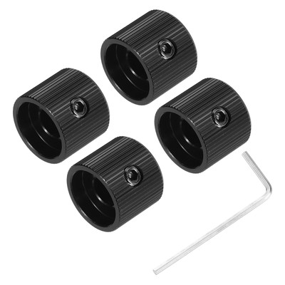 4 Stück Gitarrenknöpfe Metall, Lautstärkeregler Kuppelknöpfe 1/4'', schwarz