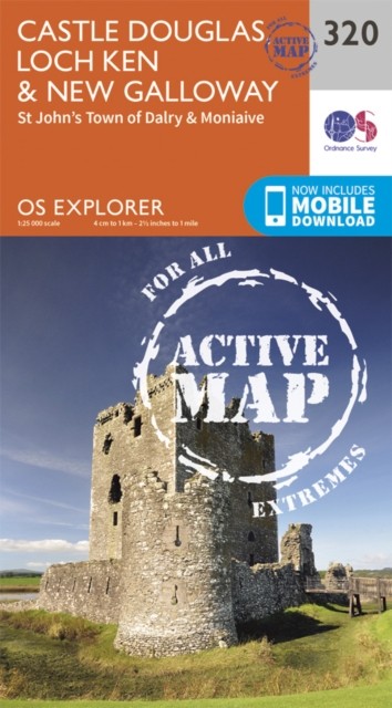 Castle Douglas, Loch Ken and New Galloway by Ordnance Survey (Sheet map, folded)