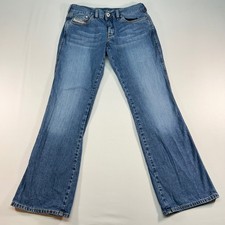 Diesel Bootcut Jeans Women 29 Blue Denim Low Rise Made in Italy Medium Wash