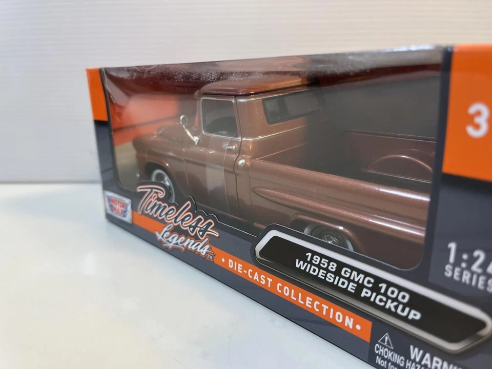 1958 GMC 100 Wideside Truck New In The Box in 1/24 Scale Diecast by Motor Max - Image 3 of 4