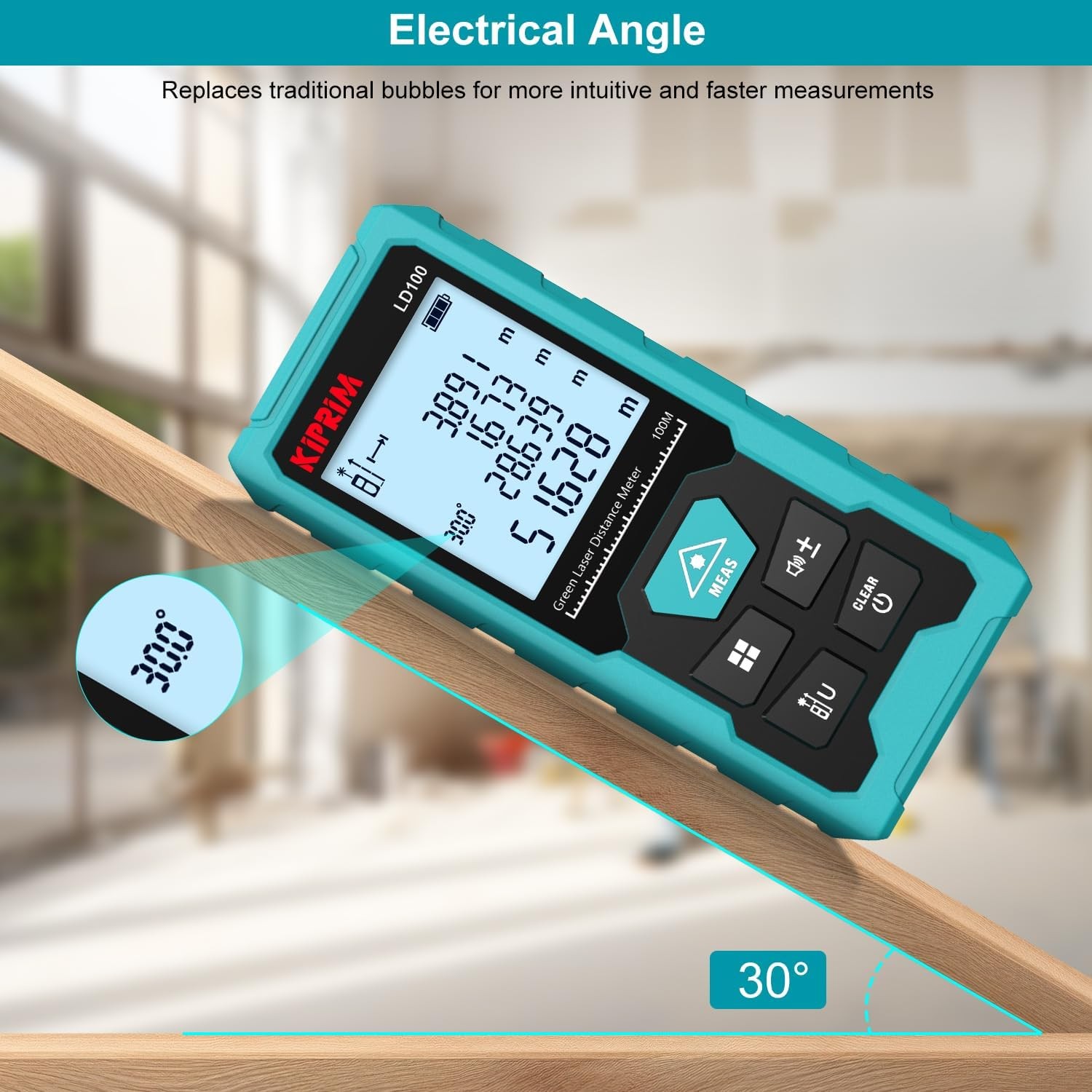 Green Laser Distance Meter, 328ft Measuring Tool with USB Type-C Rechargeable...