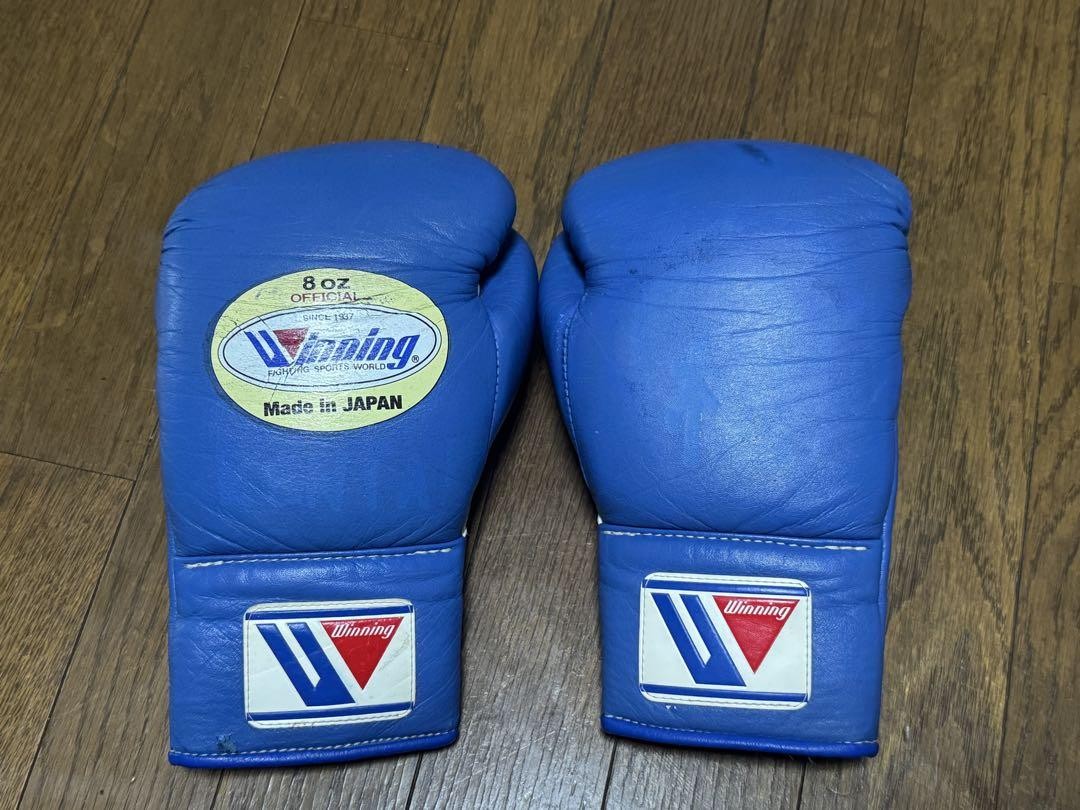 Winning ボクシンググローブ 8 oz ブルー Winning Boxing Gloves Professional Type 8oz Blue From JAPAN