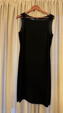 Ralph Lauren Black Sleeveless Midi Sheath Dress