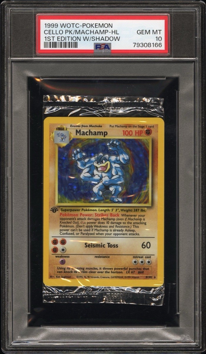 1999 Pokemon 1st Edition Machamp Holo SEALED | PSA 10 GEM MINT | eBay