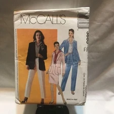 #3583 McCalls Womans suit, sewing pattern size 8-12
