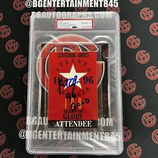 Kurt Angle Signed Summer Games Centennial Attendee Autographed Badge Ticket PSA
