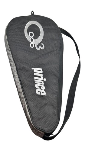 Prince O3 Tennis Racquet Bag Cover Carrying Case With Strap Black & Silver 0003
