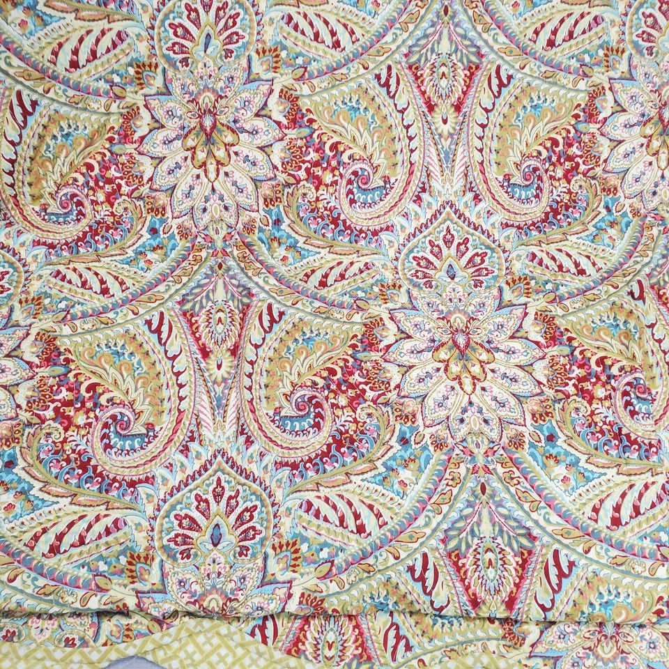 Juego de edredón Waverly Swept Away amarillo cachemir 3 piezas simulado 108" x 120" colcha king Foto 2 de 4