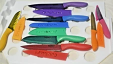 7 cuisinart color coded knives with guards