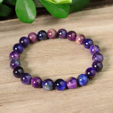 Galaxy Tiger's Eye Stone Beaded Bracelet 8mm Gemstone Stretch Healing Bracelet