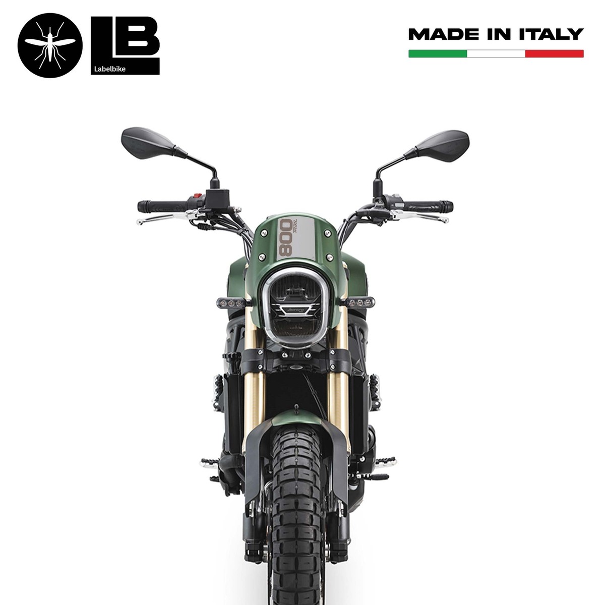 Labelbike 3D Tankpad-Aufkleber Für Benelli Leoncino 500 Trail – Harzbeschichtet, Kratzfest, Made In Italy