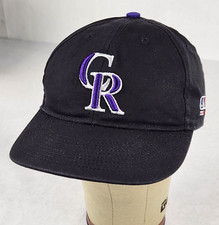 Colorado Rockies MLB Baseball Cap Youth Adjustable Black Hat CR