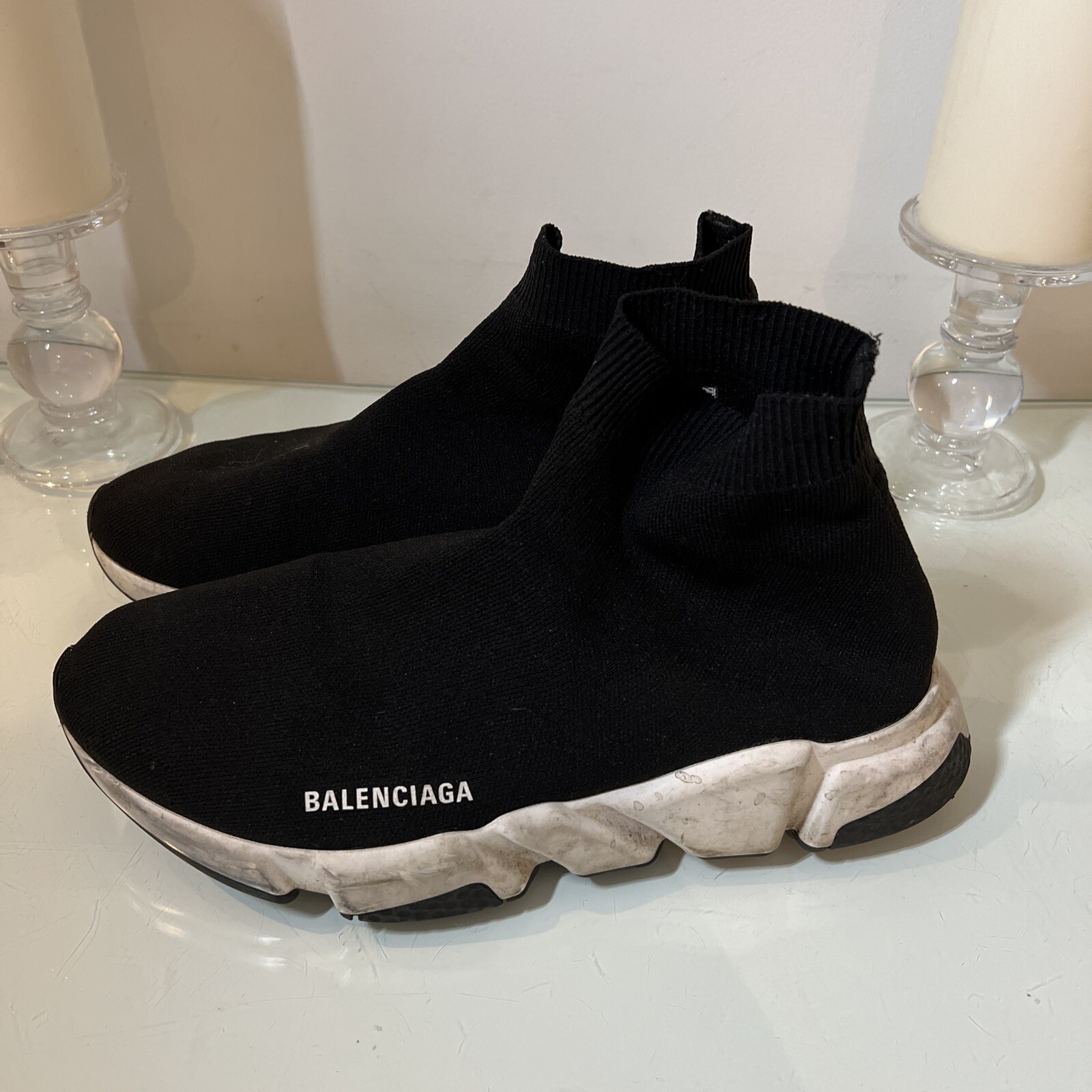 Balenciaga Speed sock runner black/white Trainers. Mens size 10 image 3