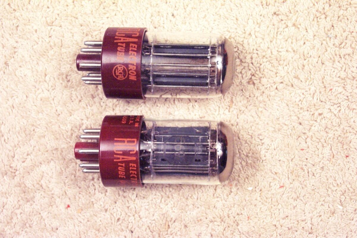 Two, NEW in box, RCA 5692, red base, hi reliability Two, NEW in box, RCA 5692, red base, hi reliability
