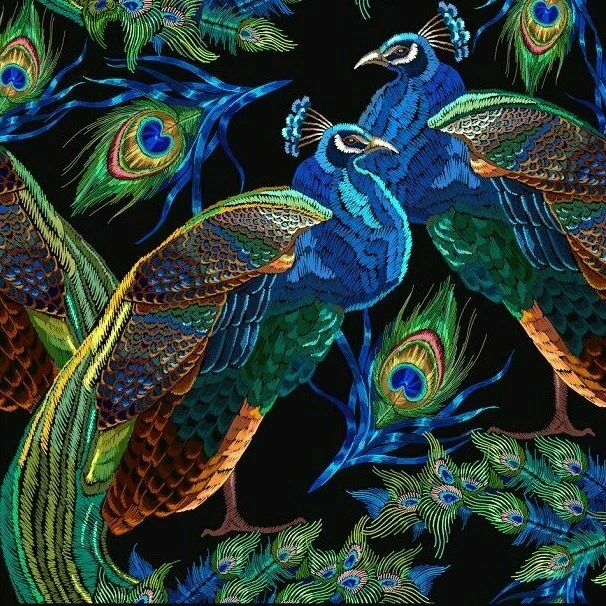 Peacock Printed Upholstery Digital Printed Fabric Upholstery, Chair, Sofa  Fabric