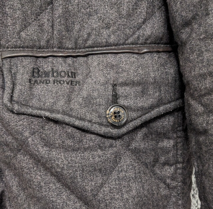 Barbour for Land Rover Filey Quilted Jacket Grey Range Rover