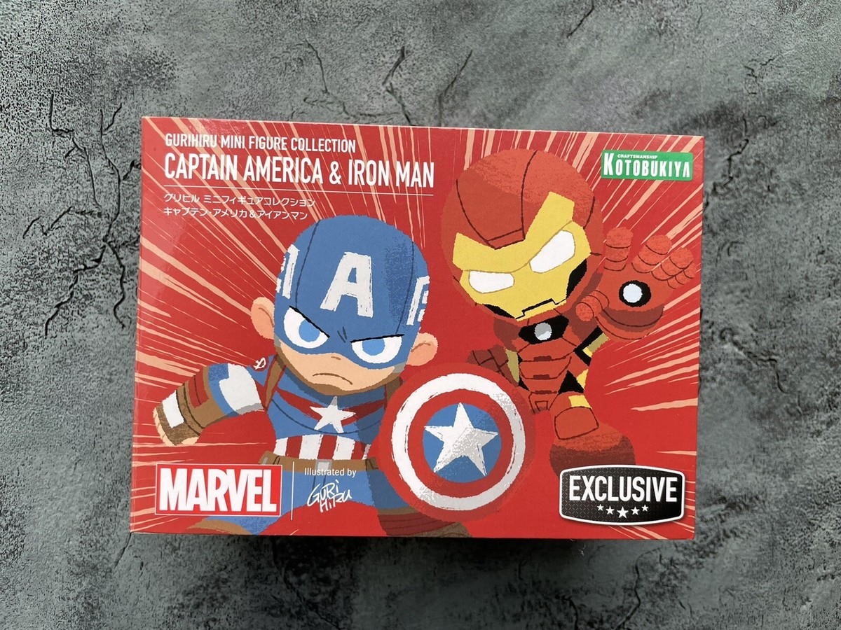 KOTOBUKIYA Gurihiru Mini Figure Captain America Iron Man Exclusive