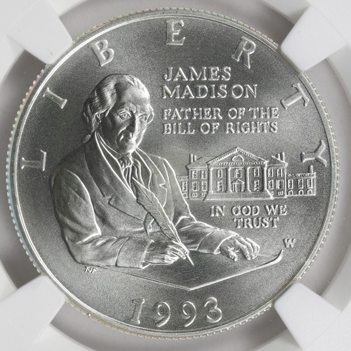 1993-W 50c James Madison Commemorative Half Dollar NGC MS70 - Picture 3 of 4