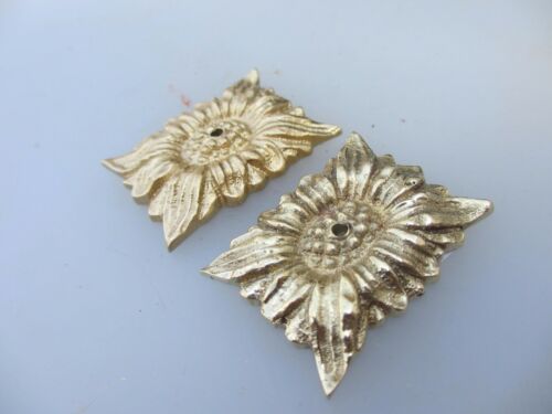 Brass Ormolu Furniture Hardware Mount French Sunflower Floral Flower - £3each - Picture 9 of 12