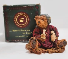 1993 Boyd's Bears And Friends Figurine Neville Bedtime Bear 3"