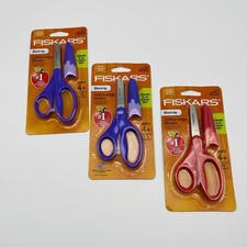 Scissors Fiskars Safety Blunt-tip Edge Blade Scissors lot of 3 NEW