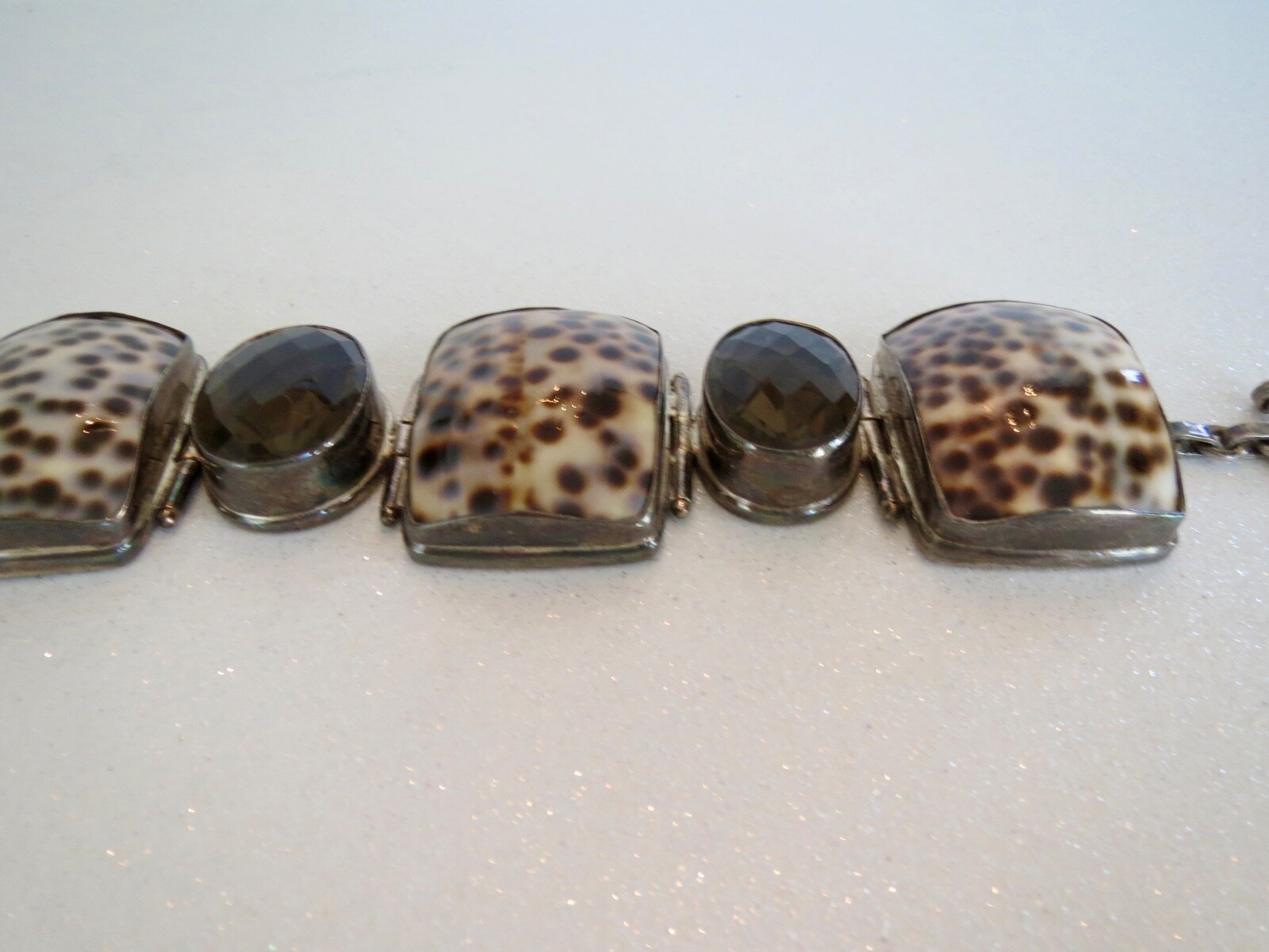 Large Statement STERLING SILVER Tortoise & Smokey… - image 3