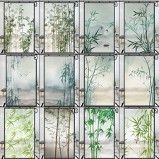 Chinese Style Bamboo Glass Stickers  Window Film Static Cling Decor NEW