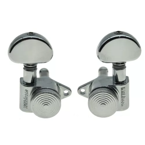 Wilkinson 3x3 Locking Tuners Tuning Keys Pegs for Les Paul or Acoustic Chrome
