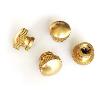 Kit Dadi Zigrinati In Ottone M3 M4 M5 M6 M8 M10 - Tipo Alto Con Foro Cieco (High-type Thumb Nuts)