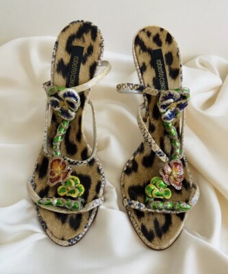 Vintage 2000s Roberto Cavalli Snake + Flower Enamel  display picture 1