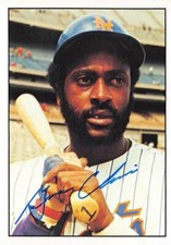 Gene Clines autographed baseball card (New York Mets) 1975 SSPC #543