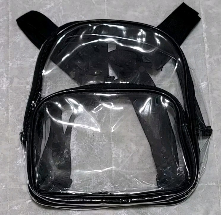 black clear mini backpack Clear Black Mini Backpack