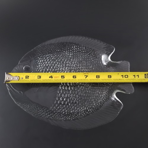 6 Arcoroc France Poisson Fish Dinner Plates 10.5" Clear Glass New ORIGINAL BOX - Picture 4 of 8