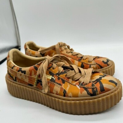 Puma x fenty creepers Rihanna orange camo platform leather