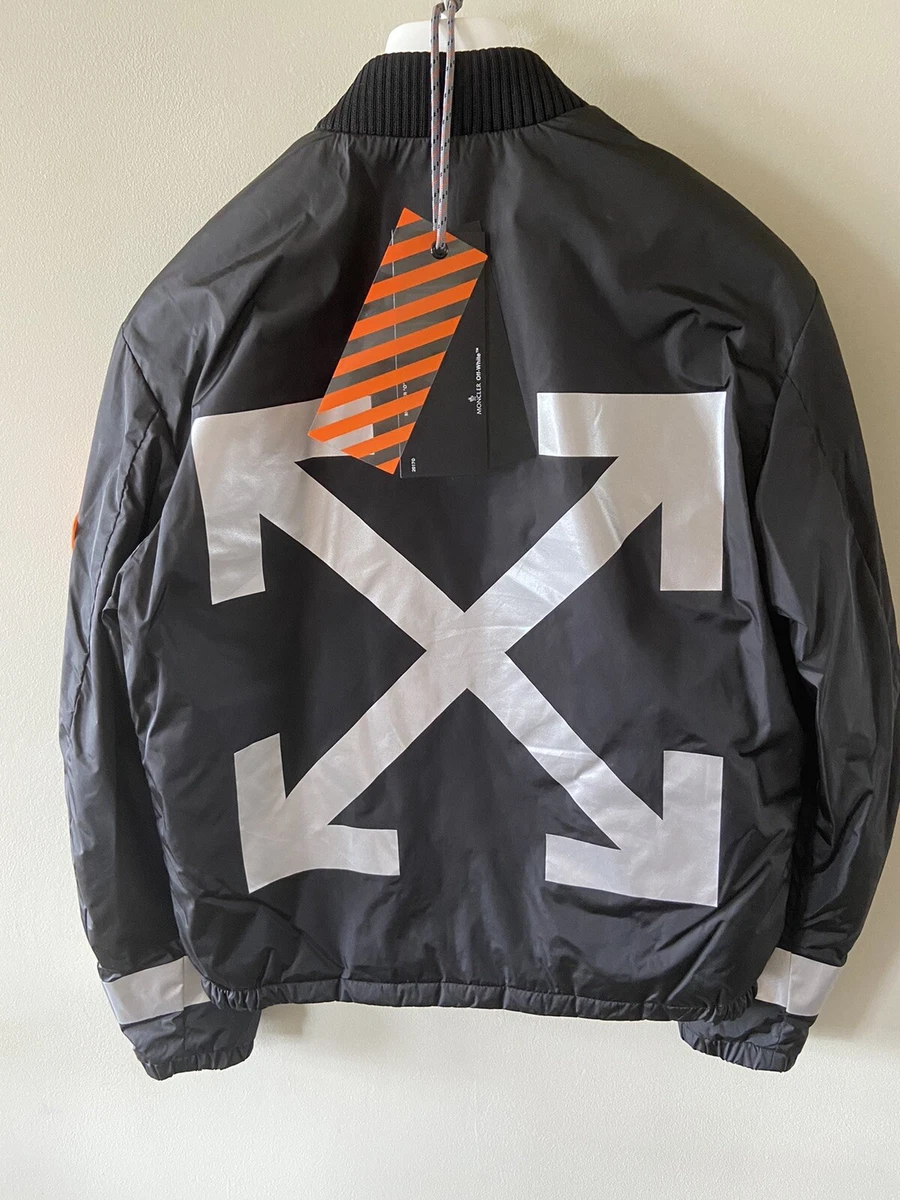 Off White Off-White Not Real Bomber Jacket in Black Leather ref