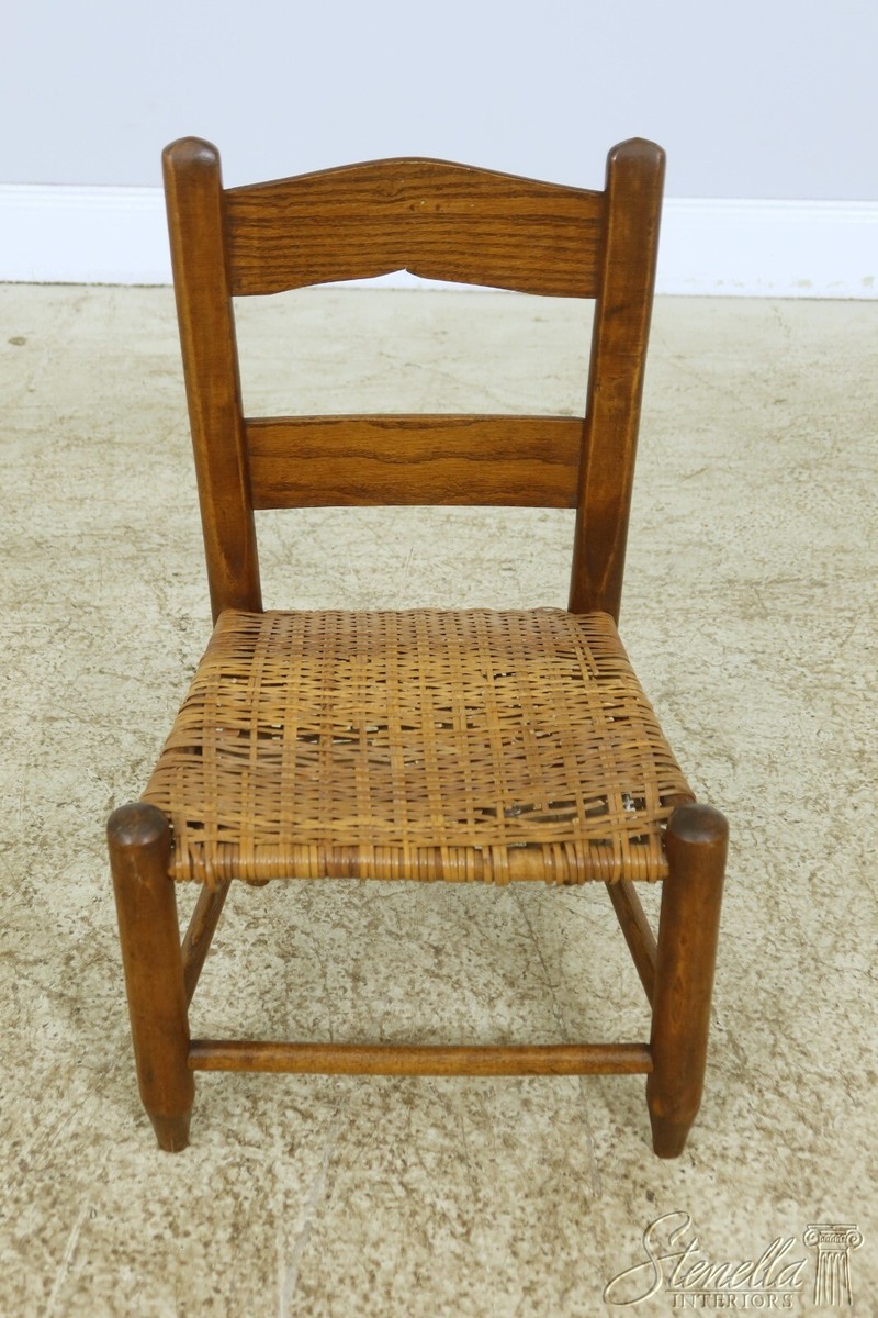 F56211EC: Antique Rush Seat Oak & Maple Childs Chair | eBay