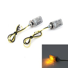 LED Chrome Micro Mini Tiny Small Indicators Turn Signals Motorcycle MotorBike