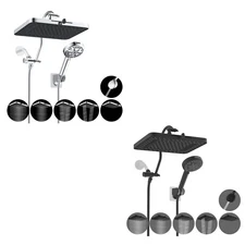 5-spray 13'' Shower Head High Pressure Rainfall Shower Head Combo Handheld Spray