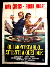Qui Montecarlo...attenti a quei due! Roger Moore) Italian Movie Poster (4F) 70s