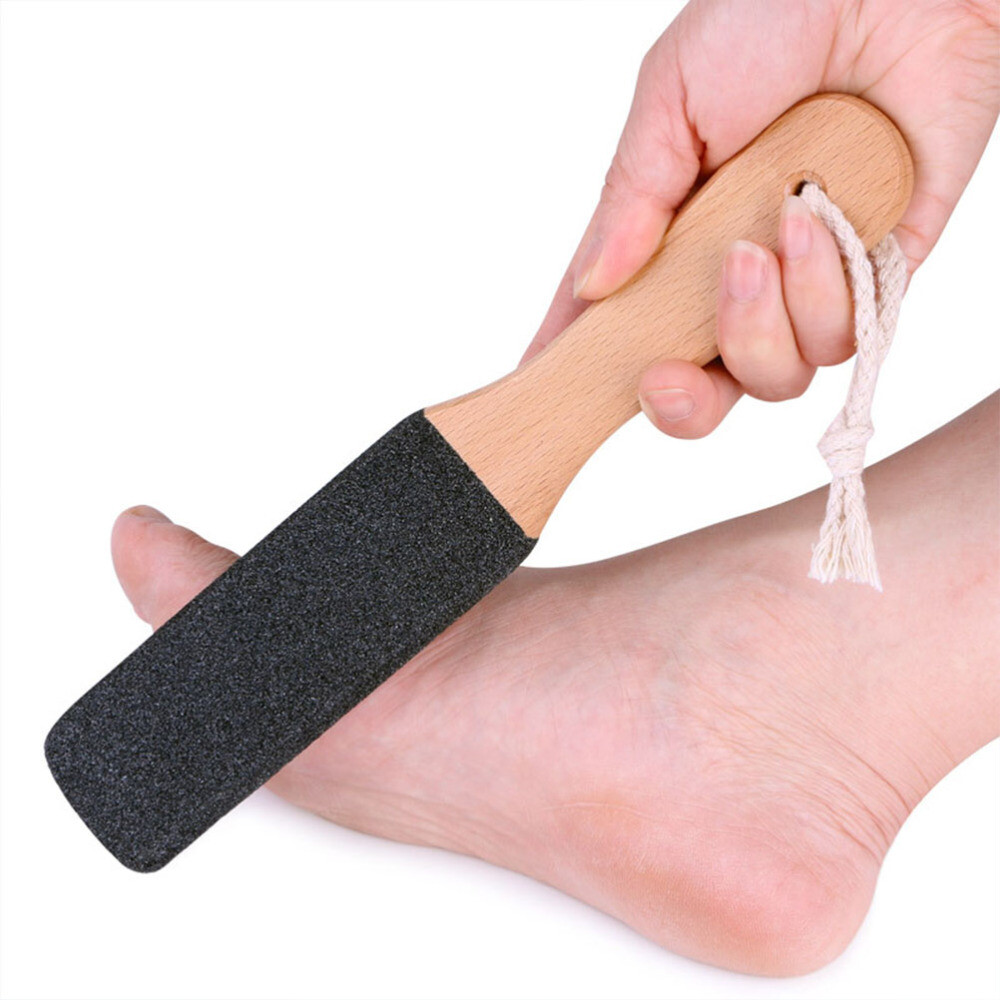 2 Pcs Foot Hard Skin Remover Heel File Wood Handle Pedicure eBay