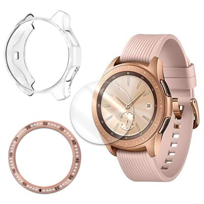 Explosion-proof Screen Protector+Case +Ring f Samsung Galaxy Watch 46mm SM-R800N