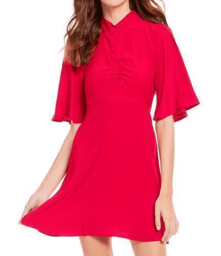 Free People Kleid Be My Baby rot Stehkragen Mini Gr. 8 NEU Neu mit Etikett 390 - Bild 2 von 3