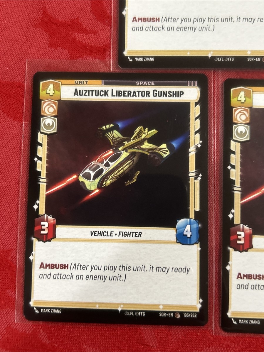 スター・ウォーズ – リーク、アクレイ、ネクス 3x Star Wars Unlimited - Auzituck Liberator Gunship - 195