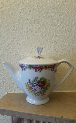 T. Limoge Porzellan Tee Kaffee kanne. 1 Liter florales muster