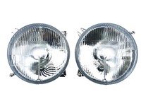 2X Scheinwerfer H4 Rund ø178 12V 24V Abblendlicht Positionslicht Mit GlüHbirnen